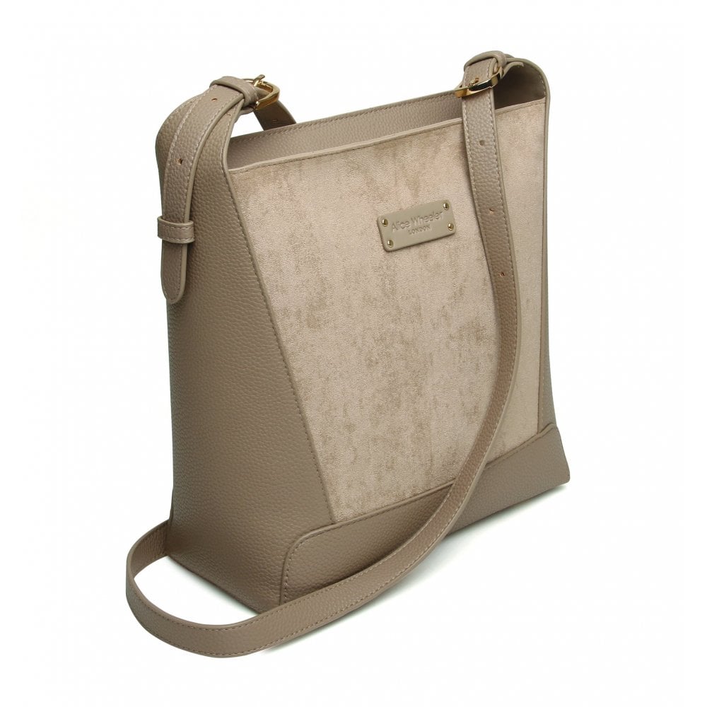 Suede Kensington Large Cross Body Bag by The Nook