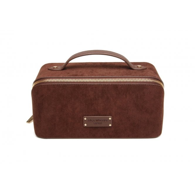 Fudge Suede Kensington Train Beauty Case by The Nook