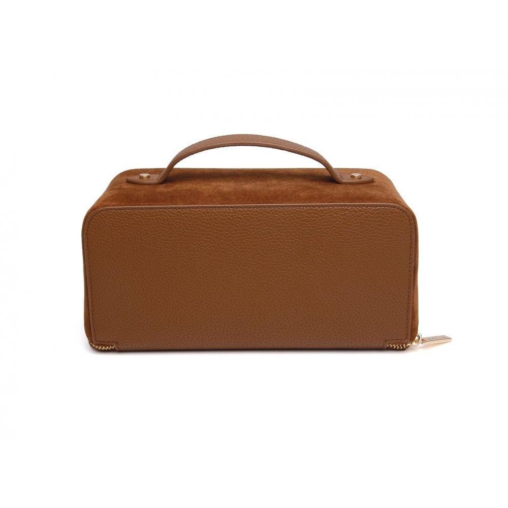 Fudge Suede Kensington Train Beauty Case by The Nook