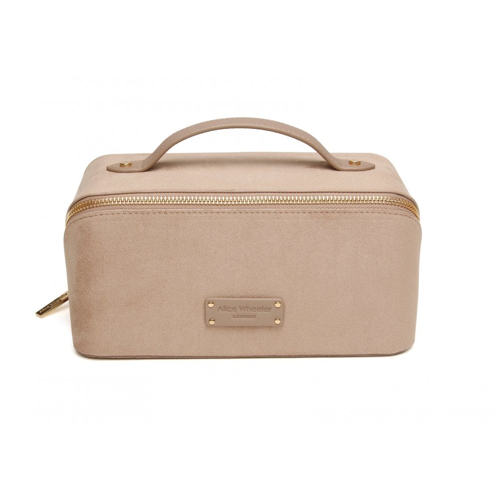 Mink Suede Kensington Train Beauty Case by The Nook