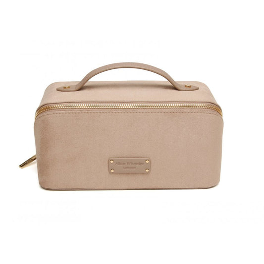 Mink Suede Kensington Train Beauty Case by The Nook