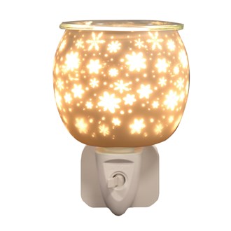 Wax Melter Plug In - White Satin Snowflakes