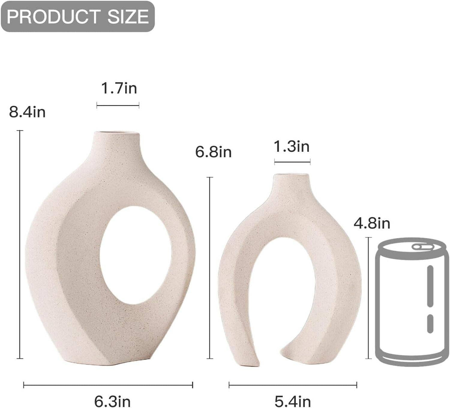 Ceramic Interlocking Modern Vase Set