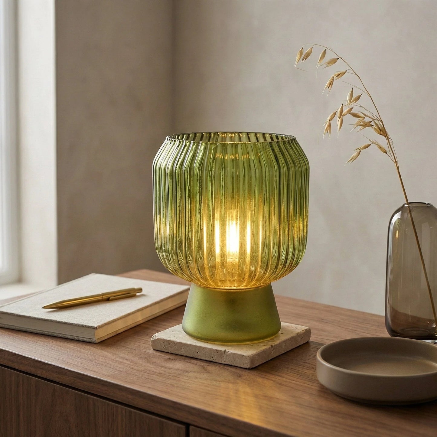 LED Green Touch Lamp by Candlelight