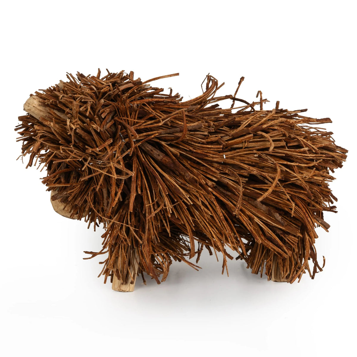 20CM RATTAN TWIG HIGHLAND COW ORNAMENT