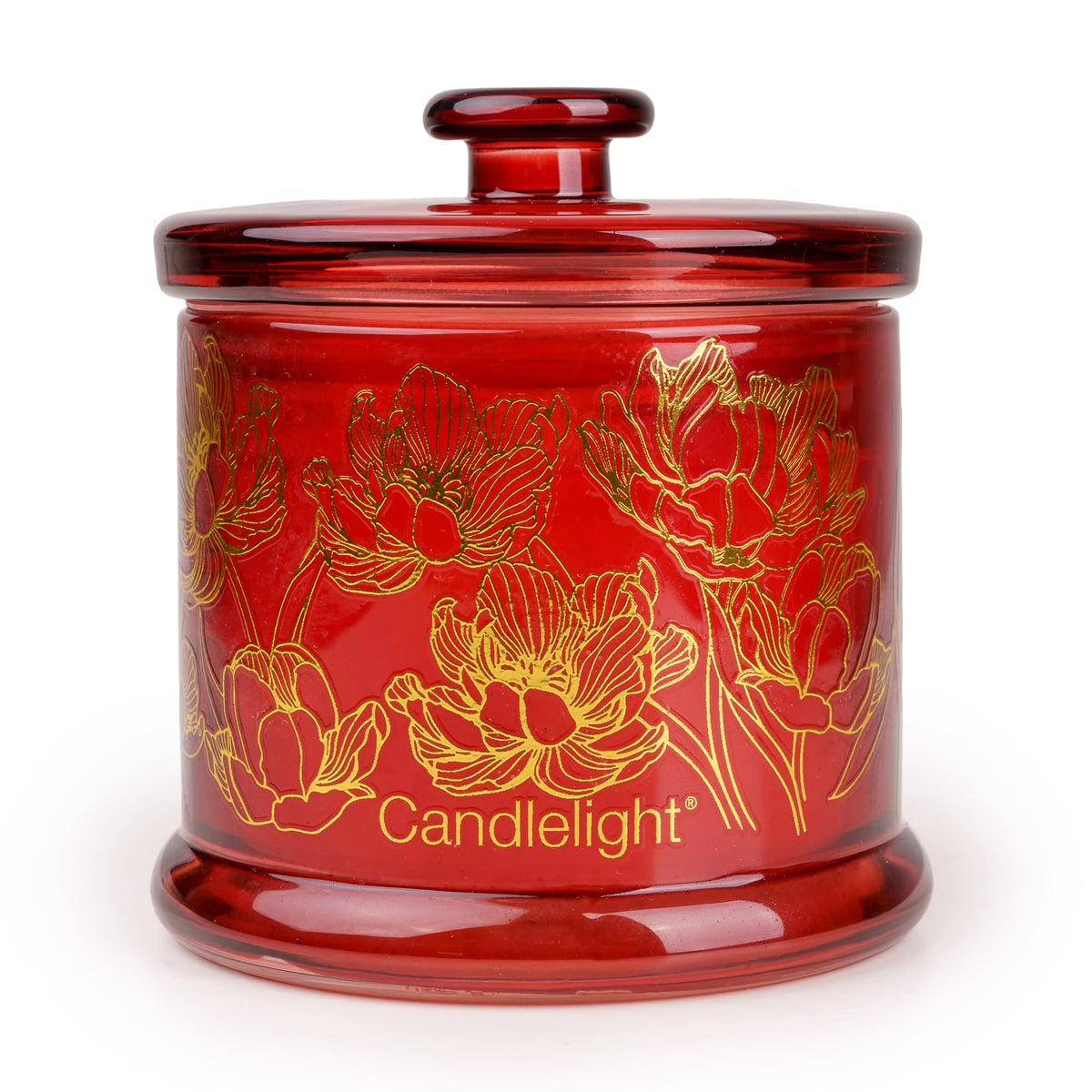 SMALL GLASS JAR WITH LID BOTANICAL GALLERY
