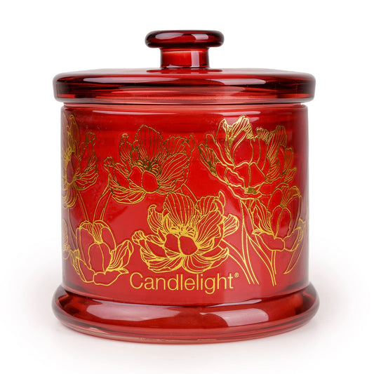 SMALL GLASS JAR WITH LID BOTANICAL GALLERY