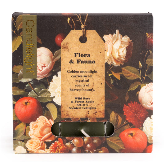 SET OF 9 TEALIGHTS FLORA & FAUNA FRUIT