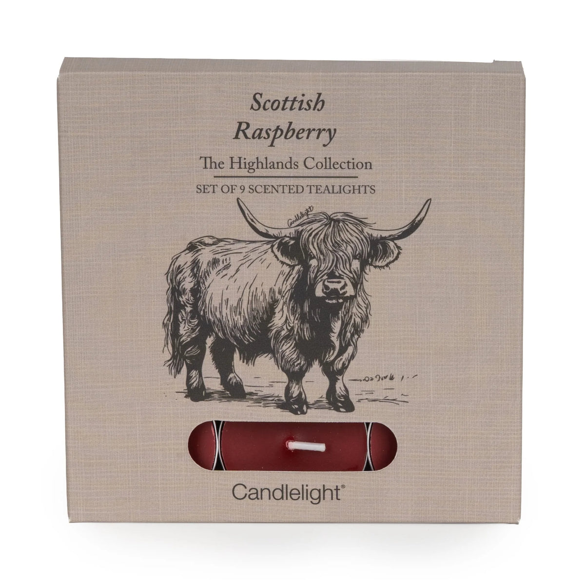 SCOTTISH RASPBERRY SET OF 9 TEALIGHTS