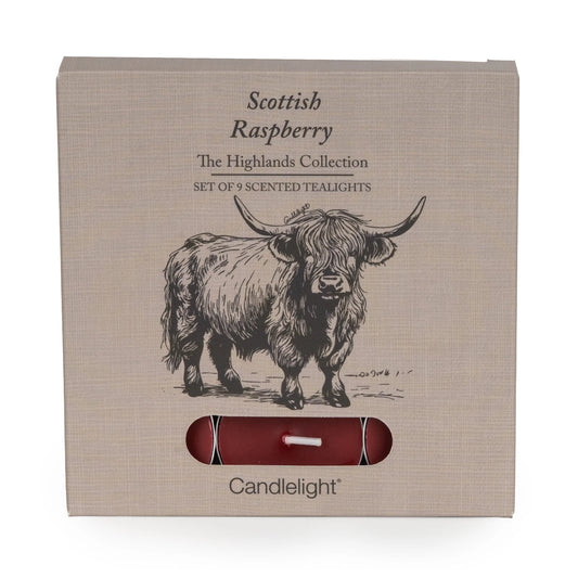 SCOTTISH RASPBERRY SET OF 9 TEALIGHTS
