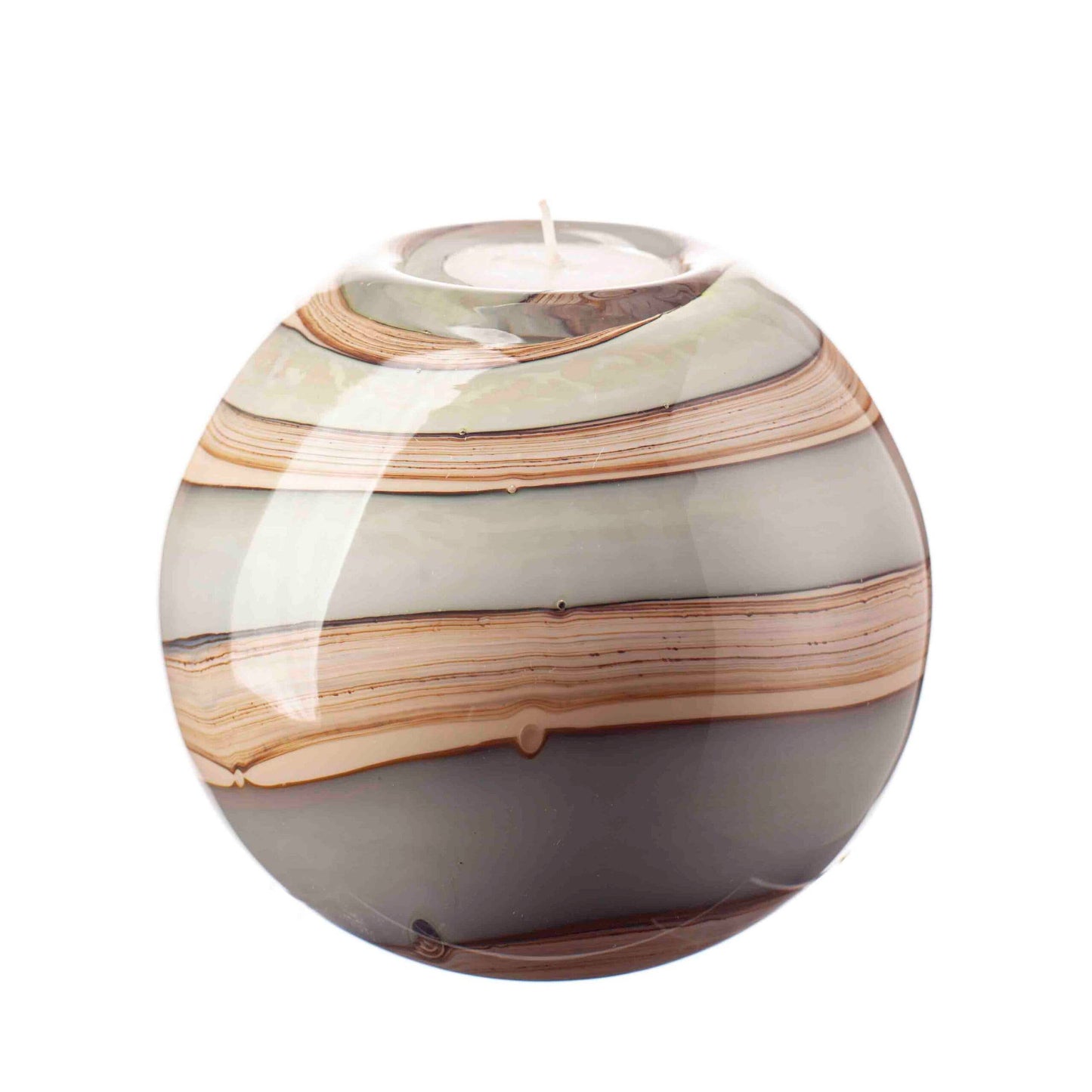 Round Tealight Holder in Smoked Meadows