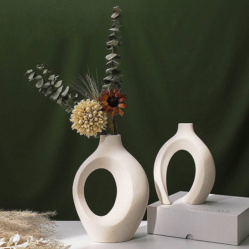 Ceramic Interlocking Modern Vase Set