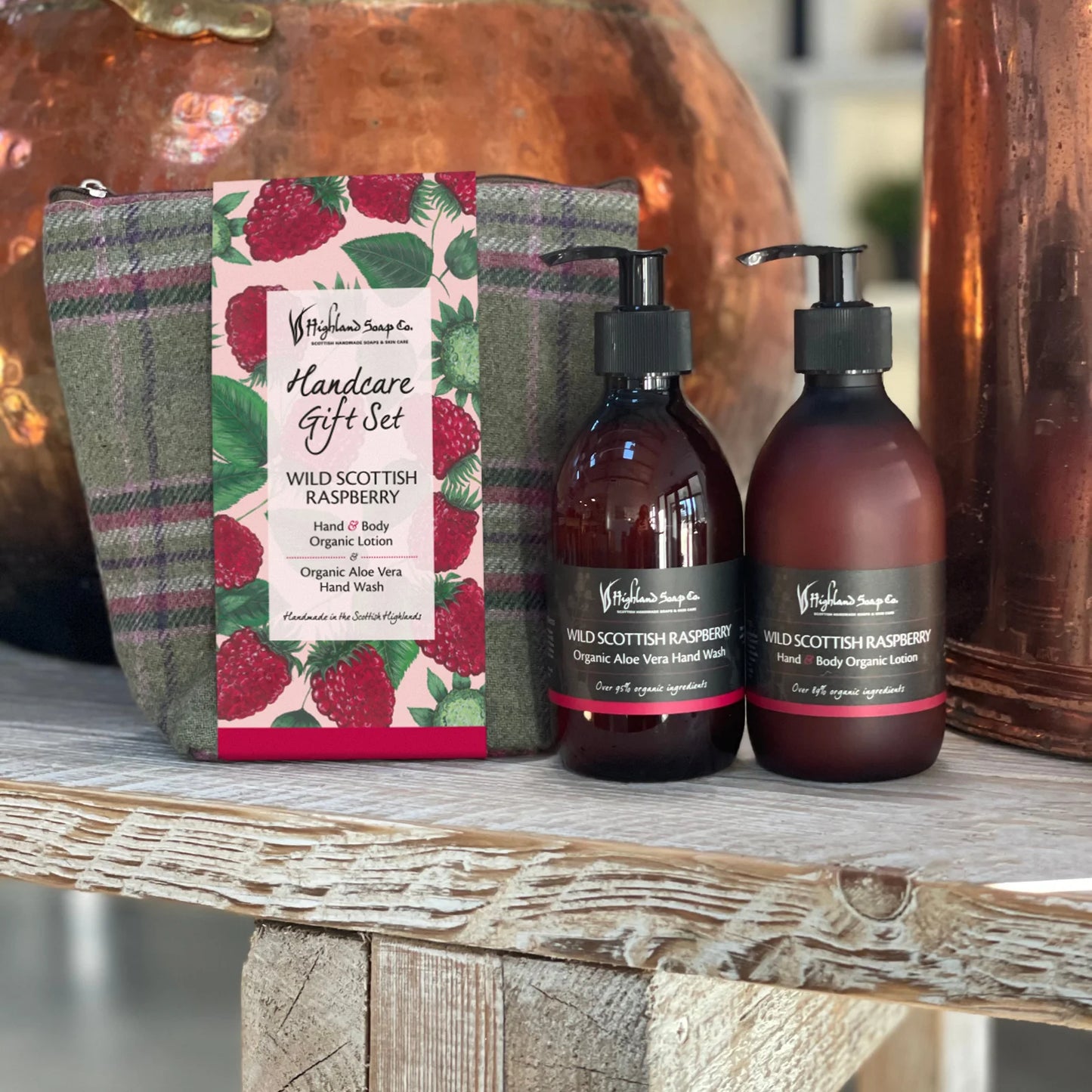 Wild Scottish Raspberry Hand Care Gift Set by The Highland Soap Co.