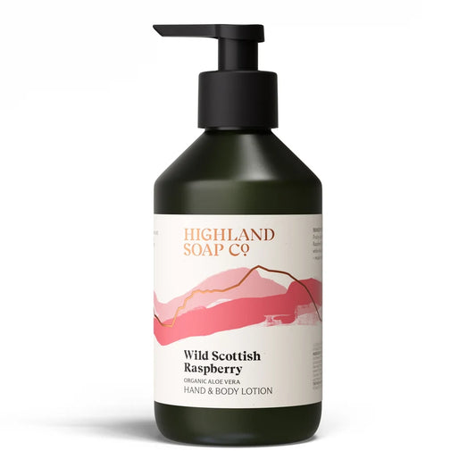 Wild Scottish Raspberry Hand & Body Lotion 300ml by The Highland Soap Co.