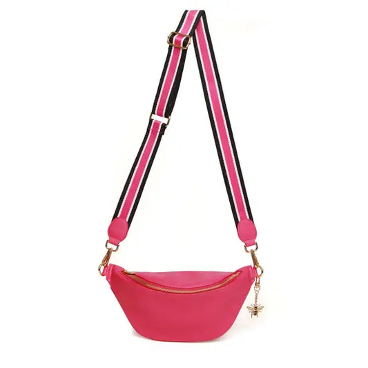 Hot Pink Banana Cross Body Sling Bag by The Nook