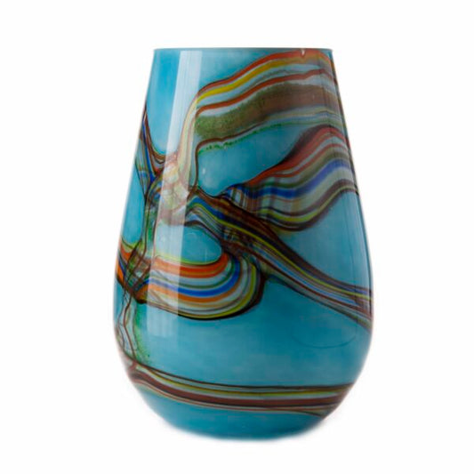 Medium Conical Vase in Oceanic Rainbow