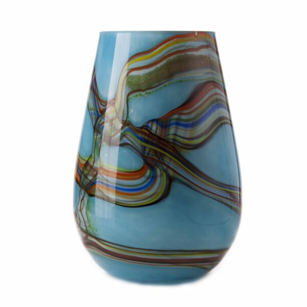 Medium Conical Vase in Oceanic Rainbow