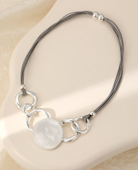 Multi Circle Short Necklace by The Nook