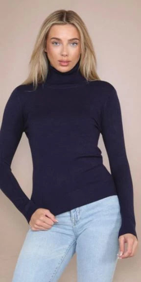 Classic Polo Neck Knit Sweater - The Nook