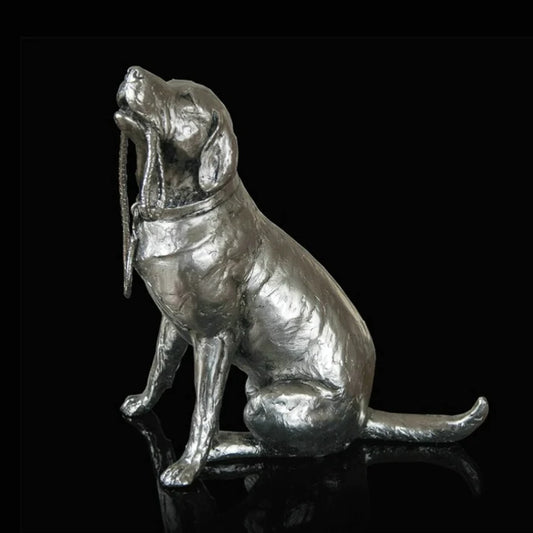 Labrador Nickel Resin Sculpture by Richard Cooper Studios