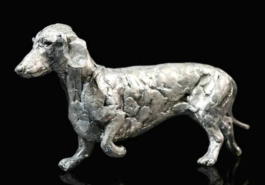Dachshund Nickel Resin Sculpture by Richard Cooper Studios