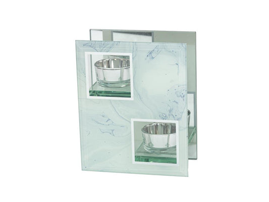 carrara white 2 candle holder