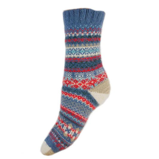 Red and Blue nordic socks size 4-7 - The Nook