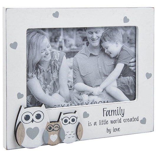 Family Owl Frame 3x5 FAMILY by Joe Davies