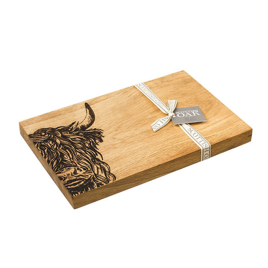 Oak Serving Board - Highland Cow by The Just Slate Company
