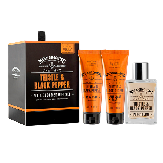 Thistle & Black Pepper Well Groomed Gift Set by The Scottish Fine Soaps Company