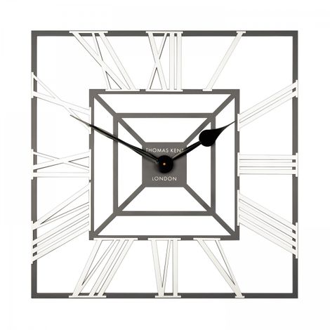 24" Evening Star Square Wall Clock in Graphite