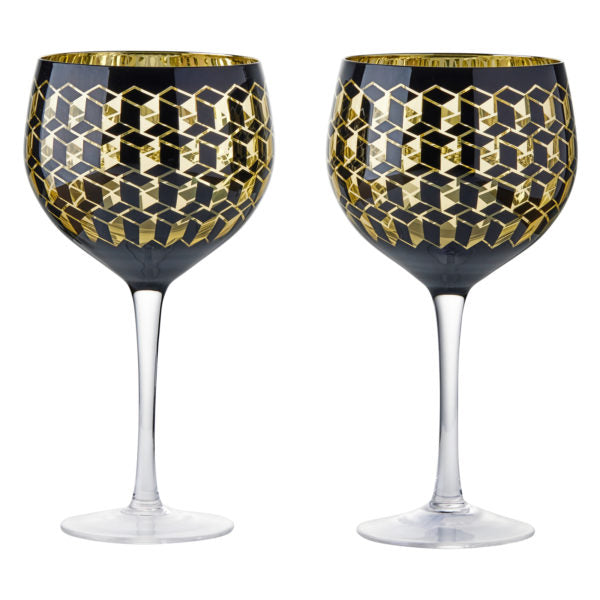 Set of 2 Cubic Gin Glasses