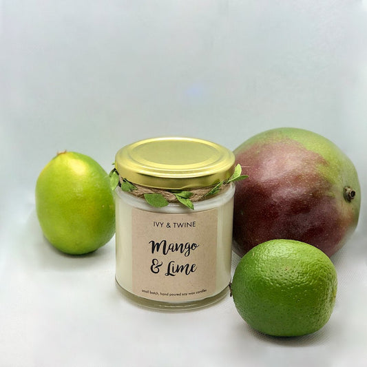 Mango & Lime (190g) Candle from Ivy & Twine