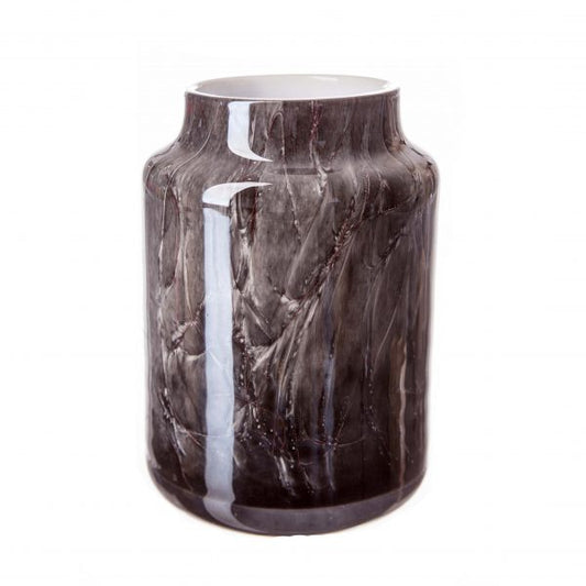 Medium Jar Vase in Black Marble