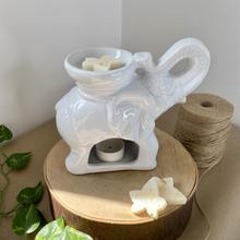 White Elephant Ceramic Wax Burner by Ivy & Twine