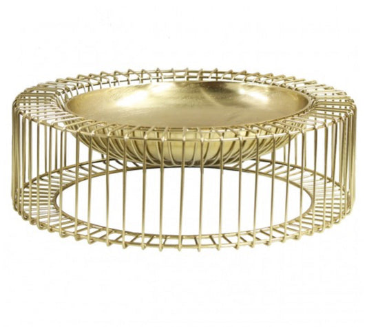 Gold Metal Decorative Bowl/Centrepiece 56cm