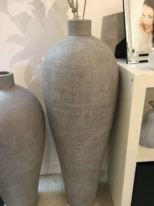 Small Concrete Effect Grey Vase by Wilde Java