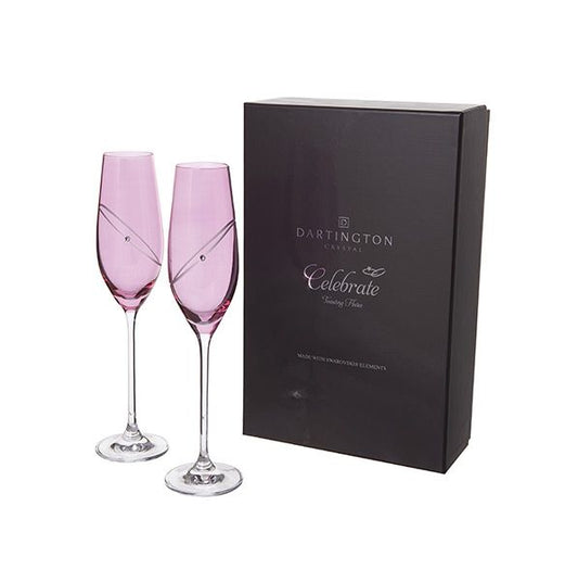 Celebrate Ruby Champagne Flute Pair by Dartington